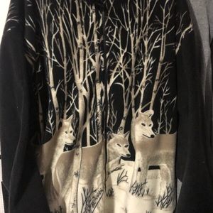 Vintage wolf fleece
